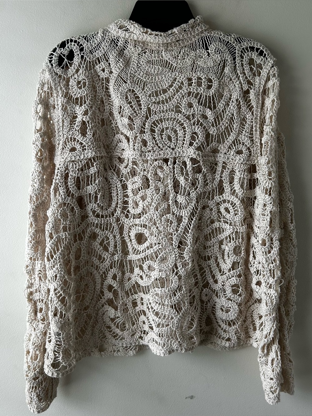 Boho Indie Maurice’s Crochet Lace Shacket Top Cream XXL - Picture 7 of 8